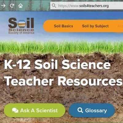 Screenshot of soils for teachers website