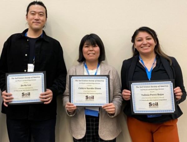 Student members with awards